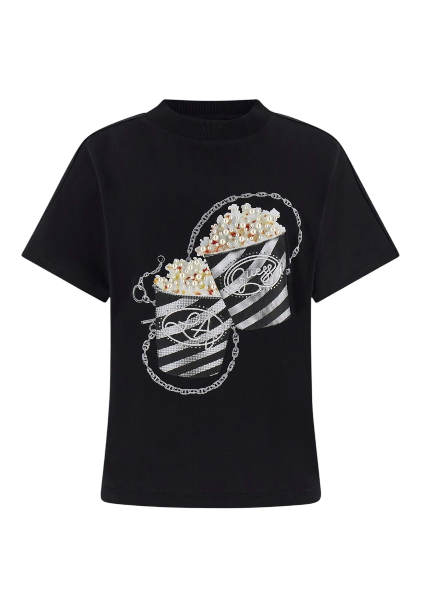 T-Shirt Manica Corta Donna Guess  Popcorn W6RI28I3Z14
