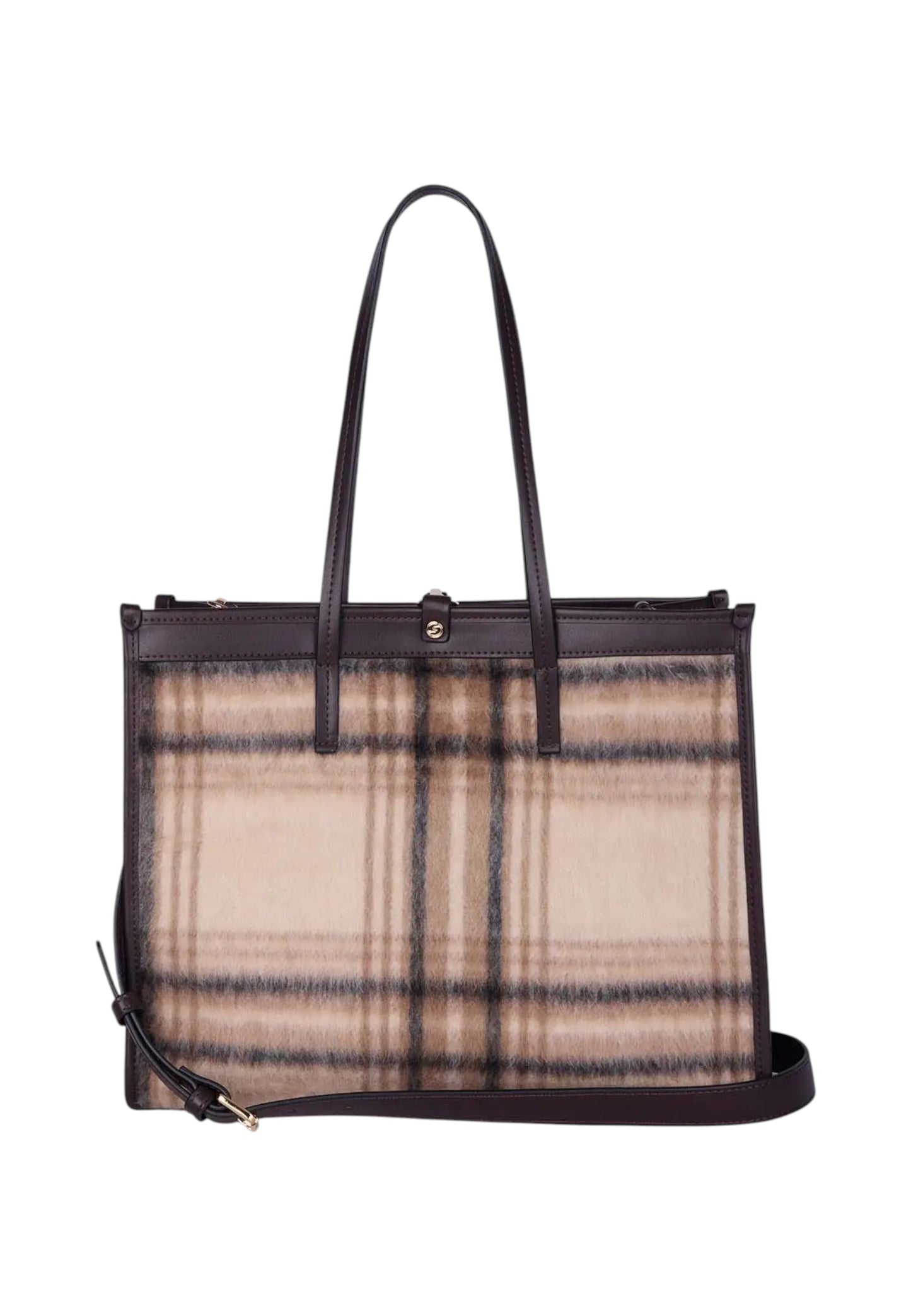 Borsa A Spalla Donna Gattinoni Large Shopping Fernanda Check BINF08686WZC