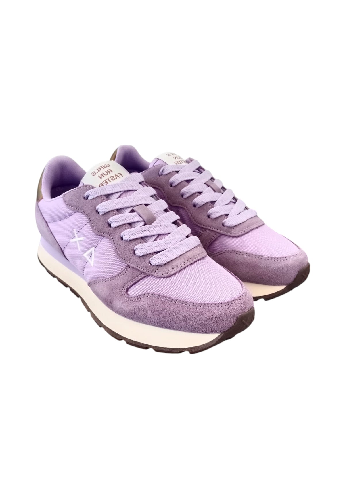 Sneakers Basse Donna Sun68 Stile Running, Nylon E Suede, Logo Ricamato Ally Solid Z46201