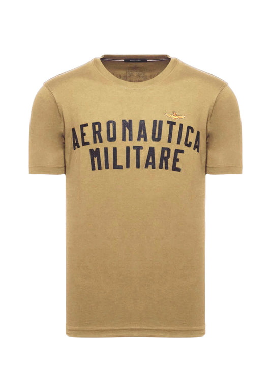 T-Shirt Manica Corta Uomo Aeronautica Militare Con Logo In Feltro  252TS2478UJ00641