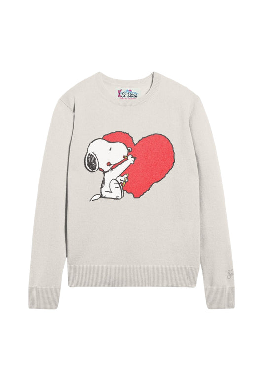 Maglione A Girocollo Donna Mc2 Saint Barth Snoopy Drawing New Queen QUE0010