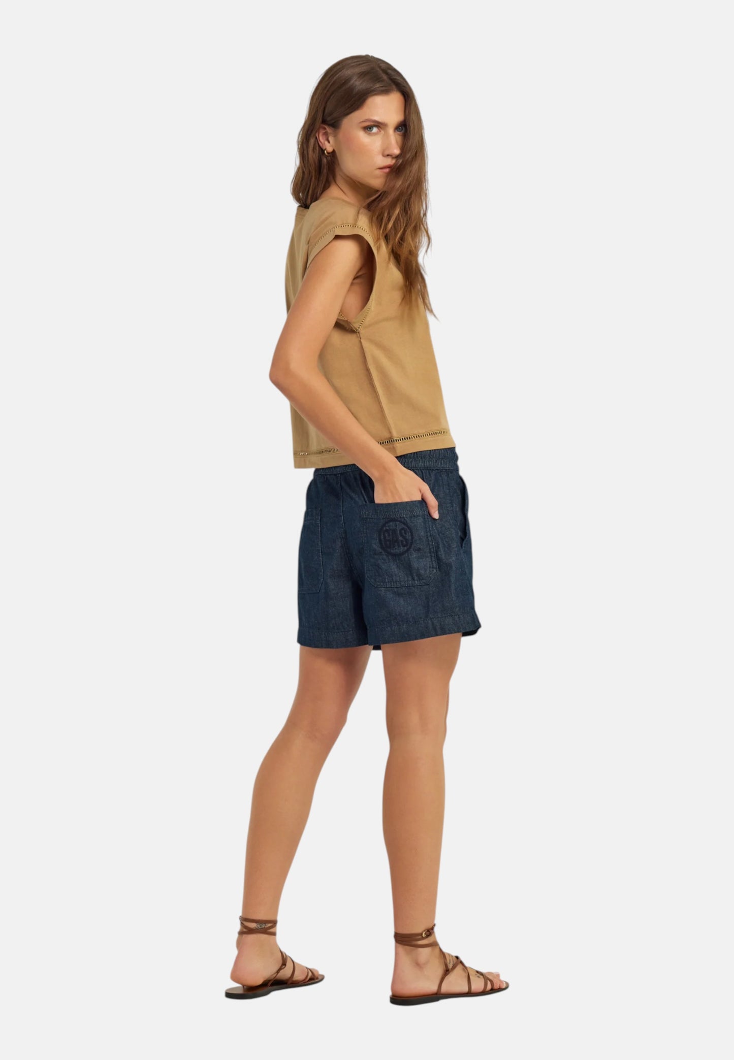 Pantaloncini Jeans Donna Gas Raw Rinse Erim Short 375200020162
