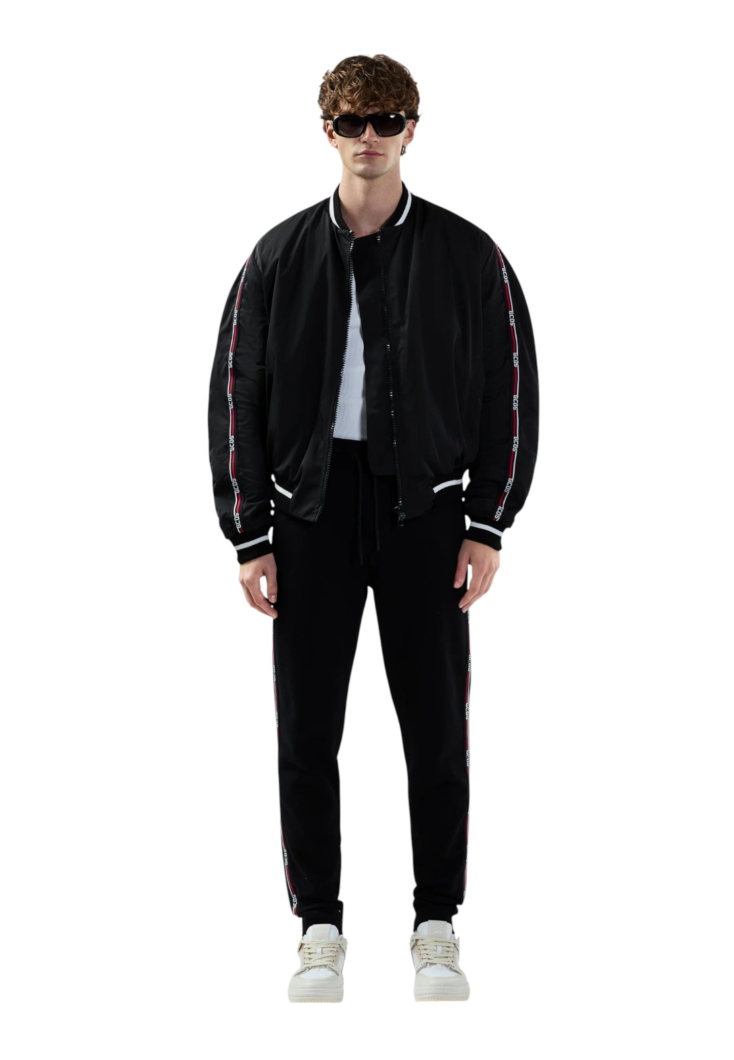 Giacca Bomber Uomo Gcds Logo Tape Nylon  B2EM0903MA0