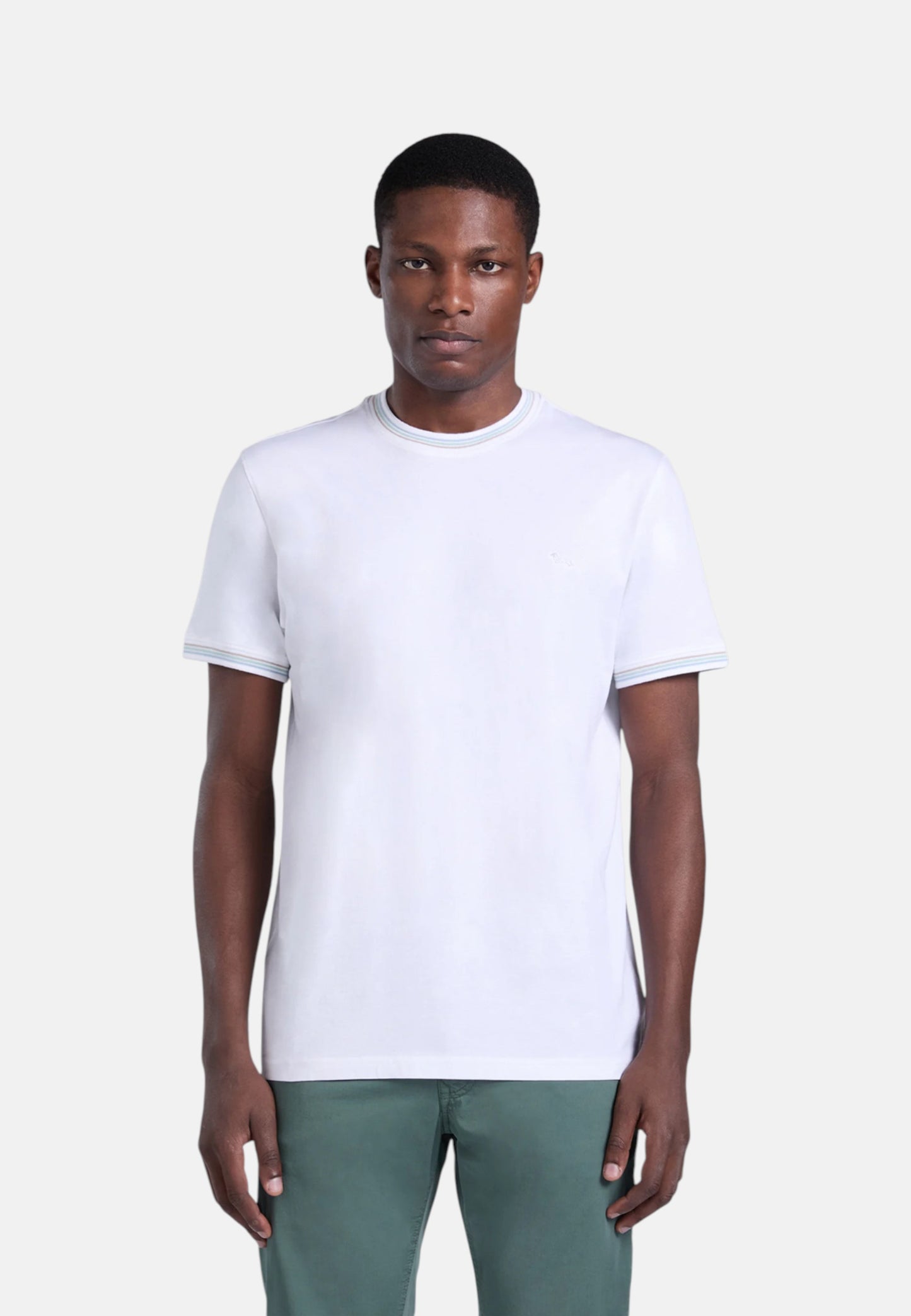 T-Shirt Manica Corta Uomo Harmont & Blaine Con Collo E Orli Rigati  IRQ415021055