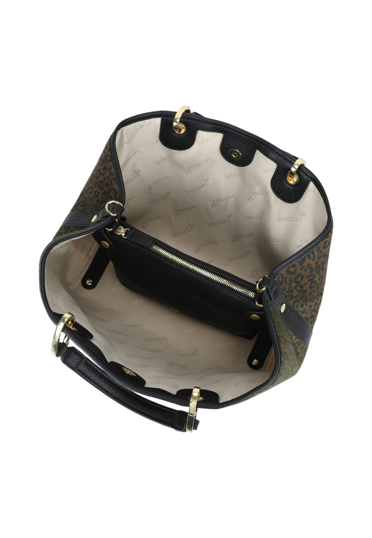 Borsa A Mano Donna Braccialini Leopard Beth Animalier B18570YY
