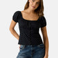 Blusa Manica Corta Donna Guess Pois Gj Pleated Button Up W6GHC6WO951
