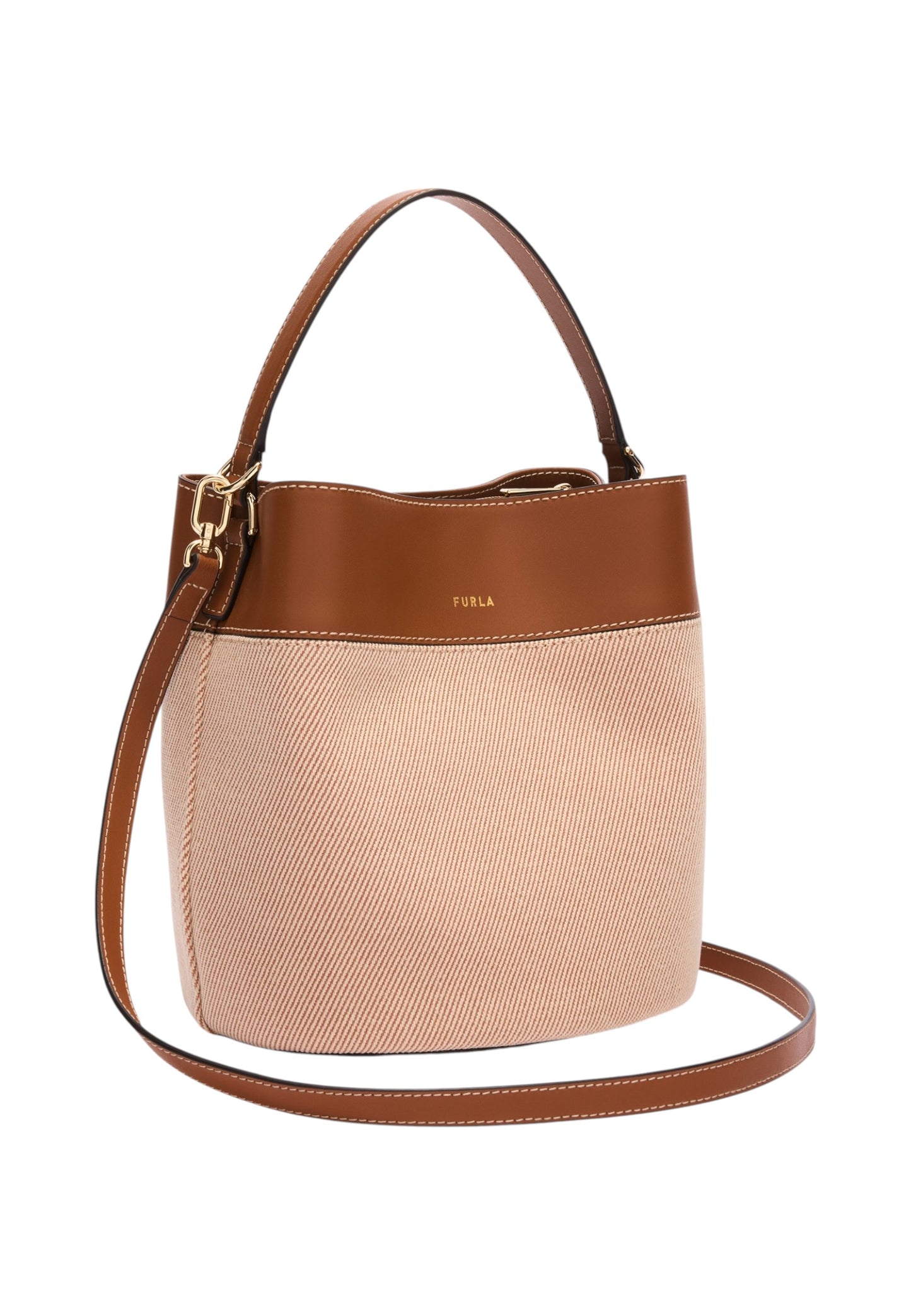 Borsa A Mano Donna Furla Secchiello Medium Tessuto Canvas Furla Amelia WB01953BX3542
