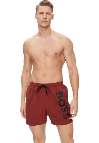 Costume da bagno Short Uomo Boss Con Maxi Logo Verticale Octopus 50515296