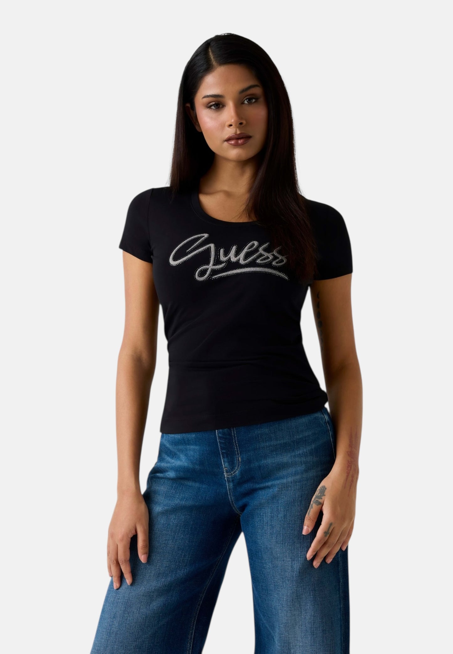 T-Shirt Manica Corta Donna Guess  Guess Script W6RI24J1314