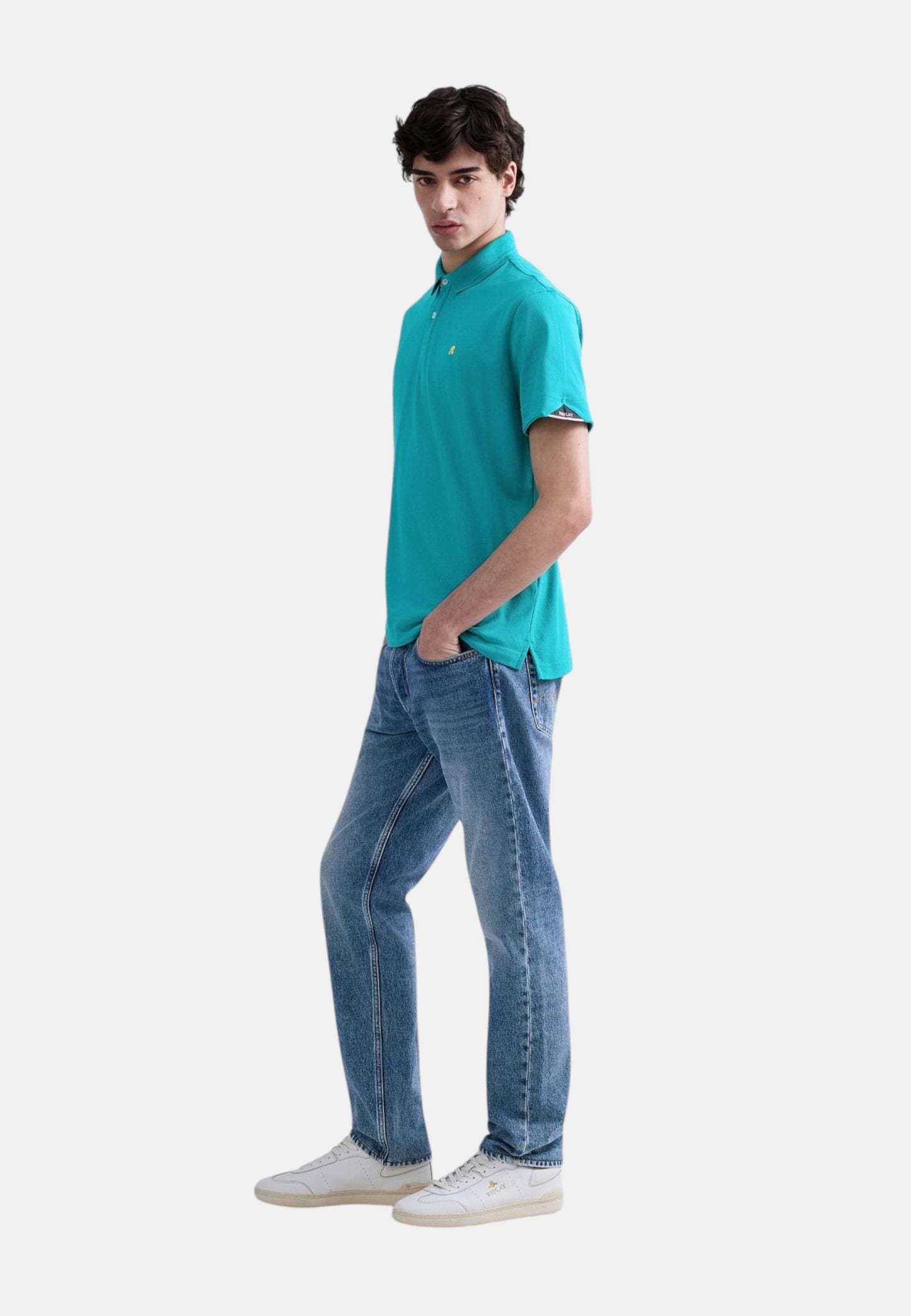 Polo Manica Corta Uomo Replay In Piquet Stretch Con Ricamo R  M3431 .000.21868