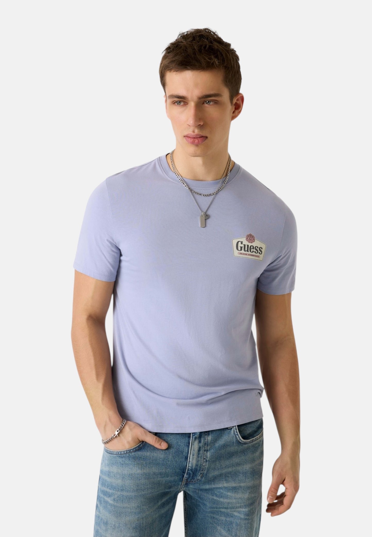 T-Shirt Manica Corta Uomo Guess  Gj Slim Fit Royal M6RI38K8HM0