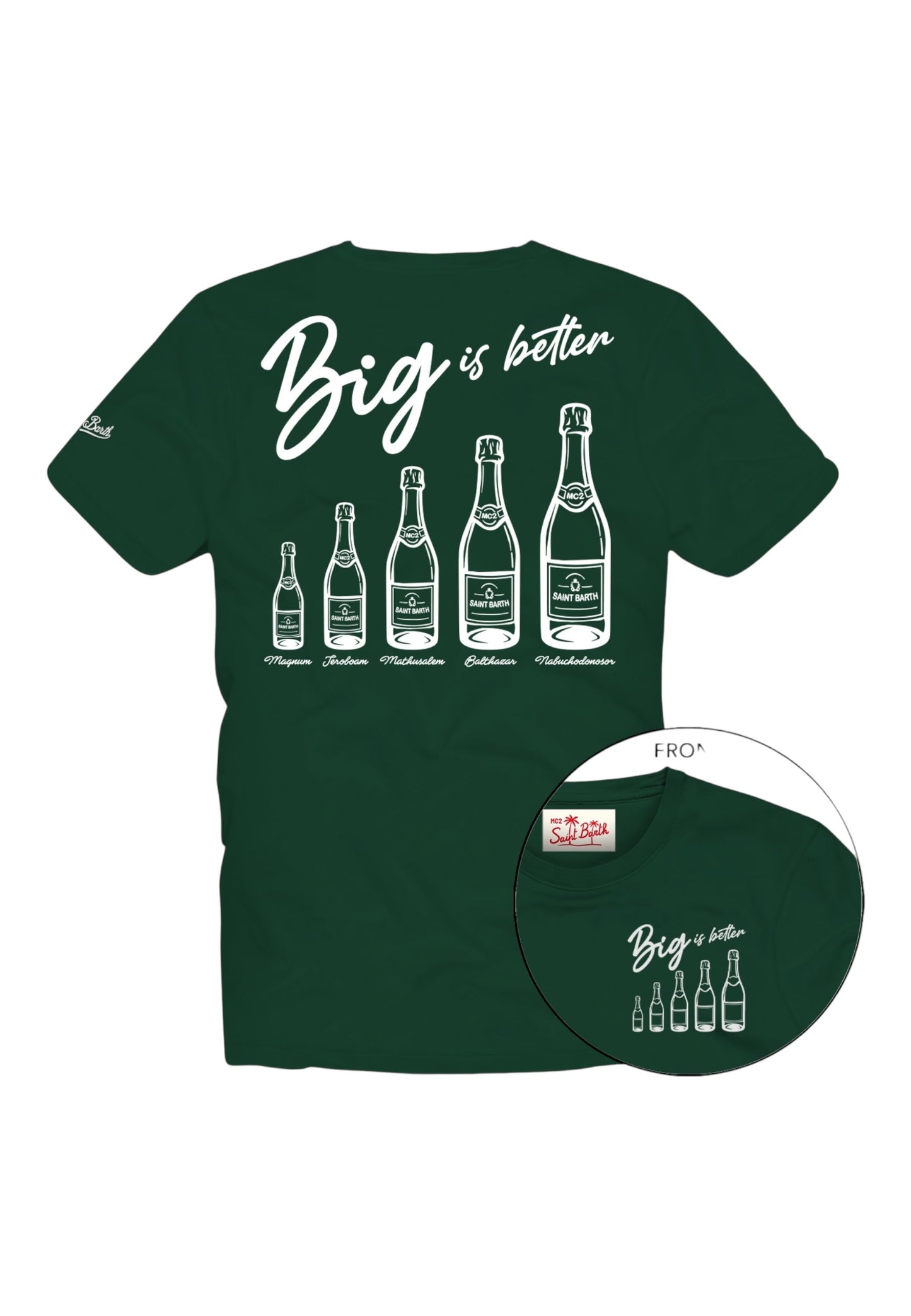 T-Shirt Manica Corta Uomo Mc2 Saint Barth Stampa/Ricamo Fronte E Retro Big Better Portland PRL0002
