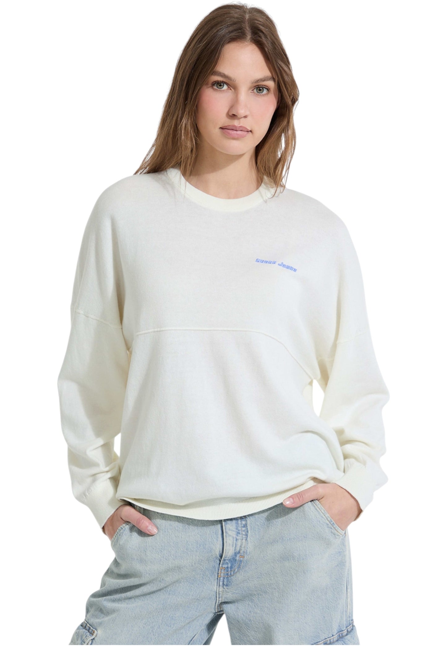 Maglione A Girocollo Donna Guess  Gj Back Intarsia W5YR34Z3HM1