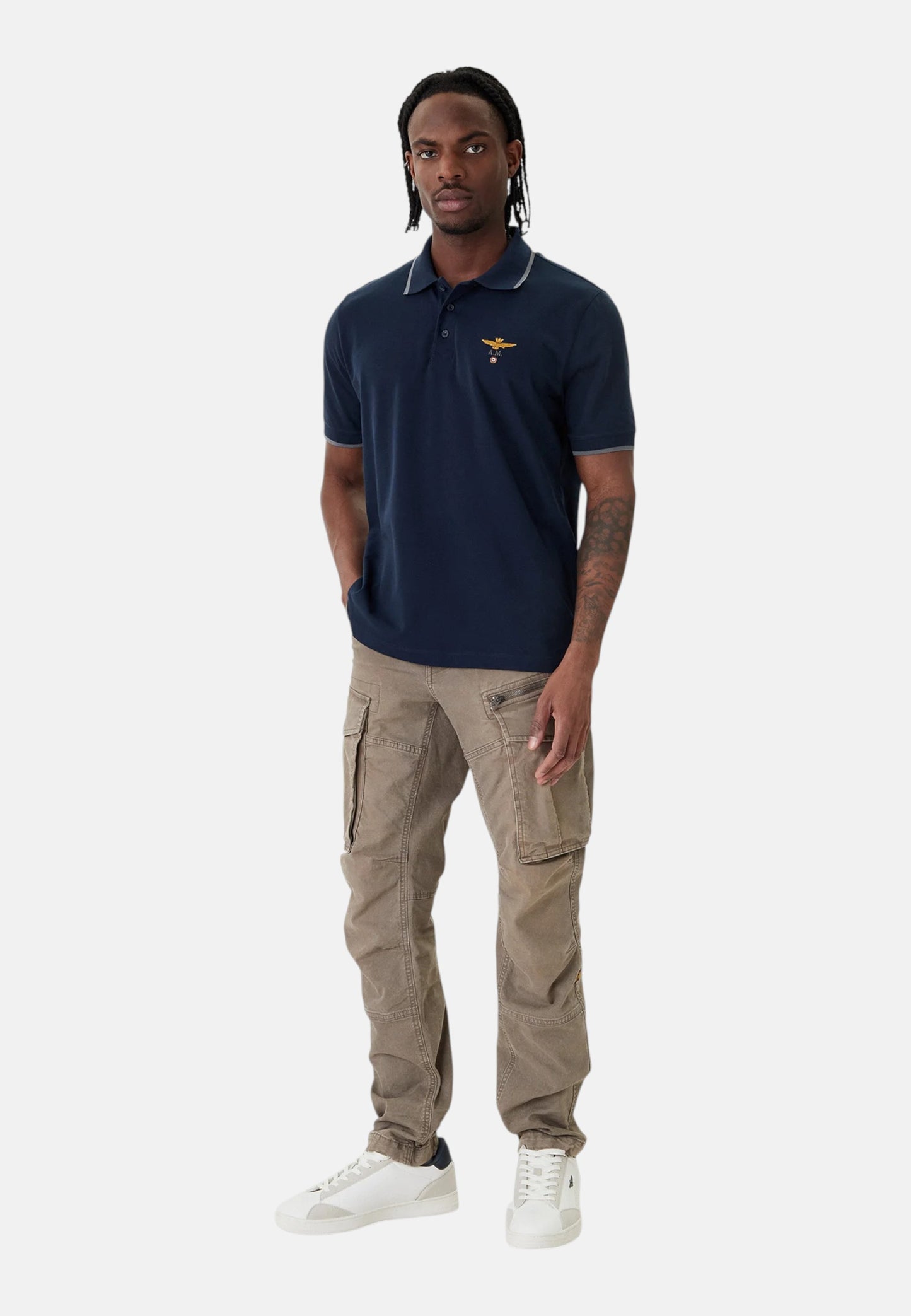 Polo Manica Corta Uomo Aeronautica Militare In Pique' Di Cotone Con Logo  261PO1308UP00082