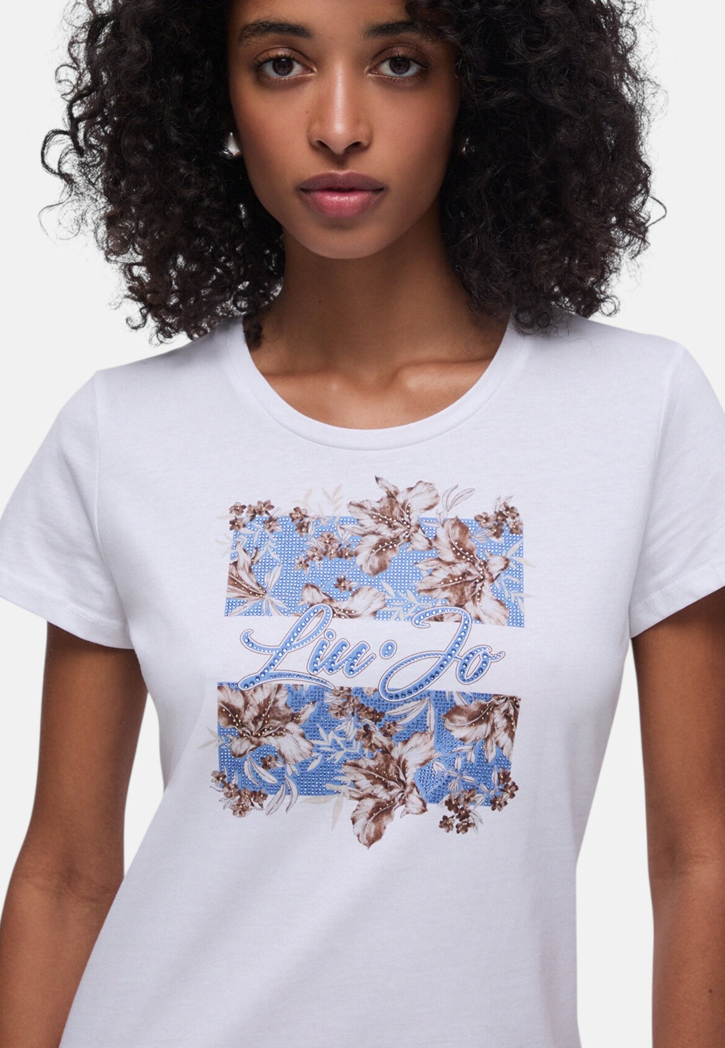 T-Shirt Manica Corta Donna Liu Jo Liujo Br.Bl.W Li Eco Line WA6493JS923