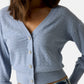 Cardigan  Donna Guess Manica lunga, Scollo a V Ls Vn Nina Cardi Stwr W6YR14Z0955