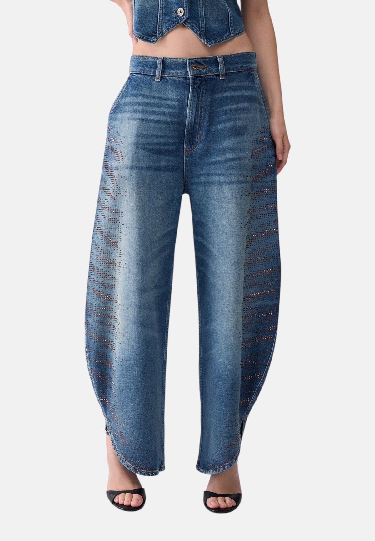 Jeans Barrel Fit Donna Liu Jo A Vita Alta Balloon Splits UF6213D4854