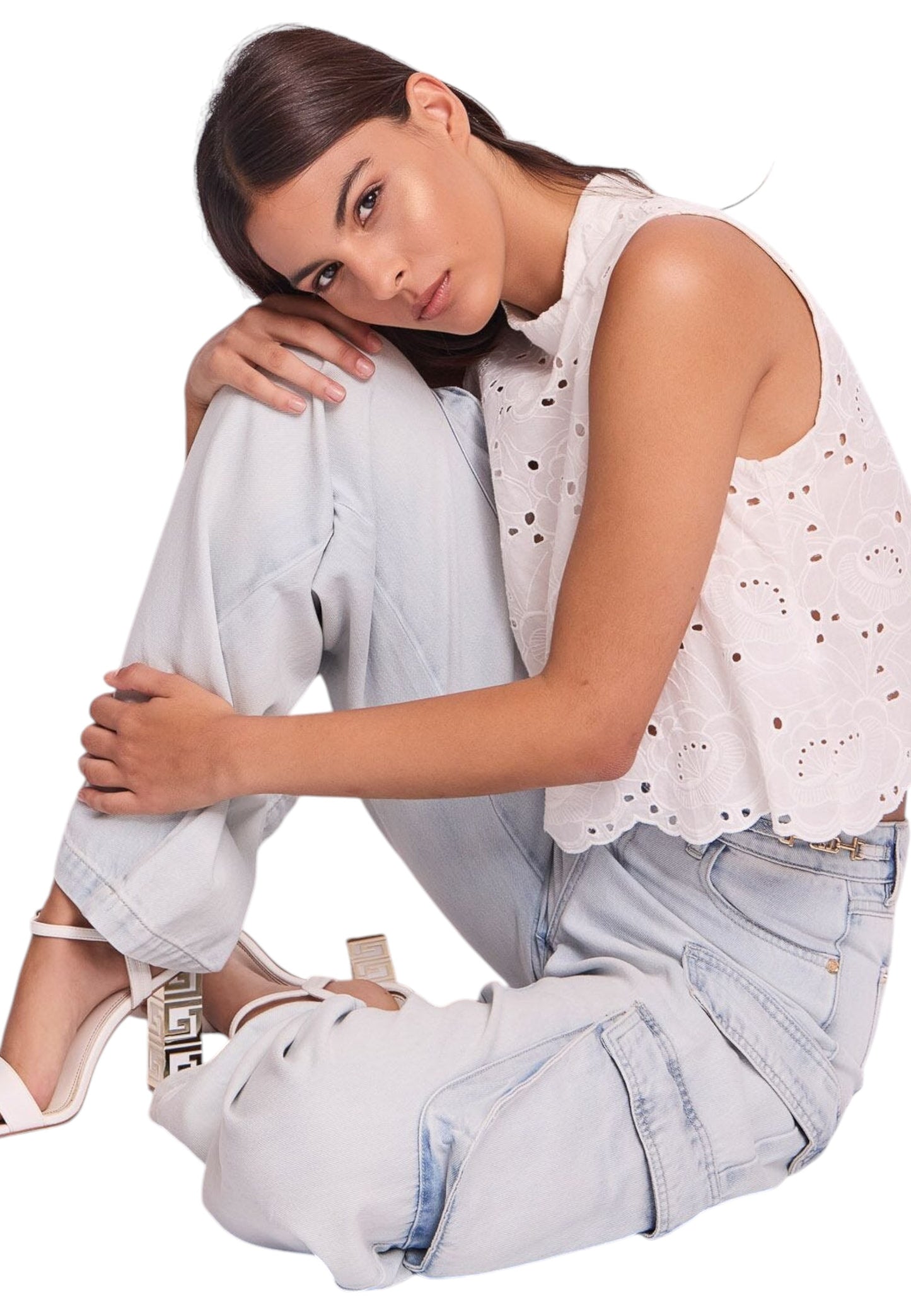 Jeans Cargo Donna Gaudi