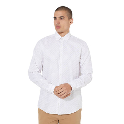 Camicia Manica lunga Uomo Calvin klein  Structure Print Slim K10K110924