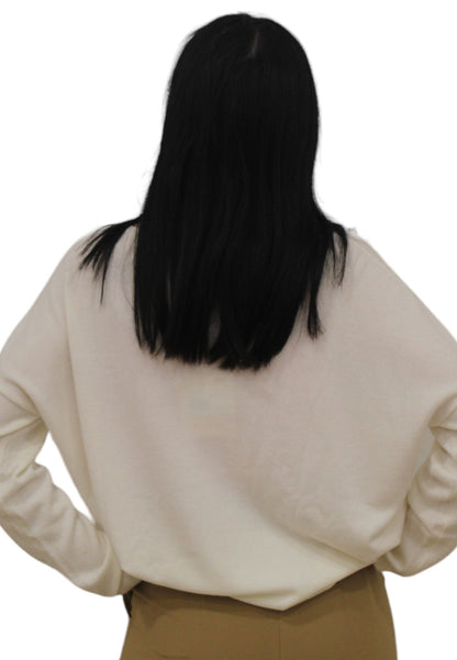 Maglione A Girocollo Donna White Wise Over In Cashmere  WW18036