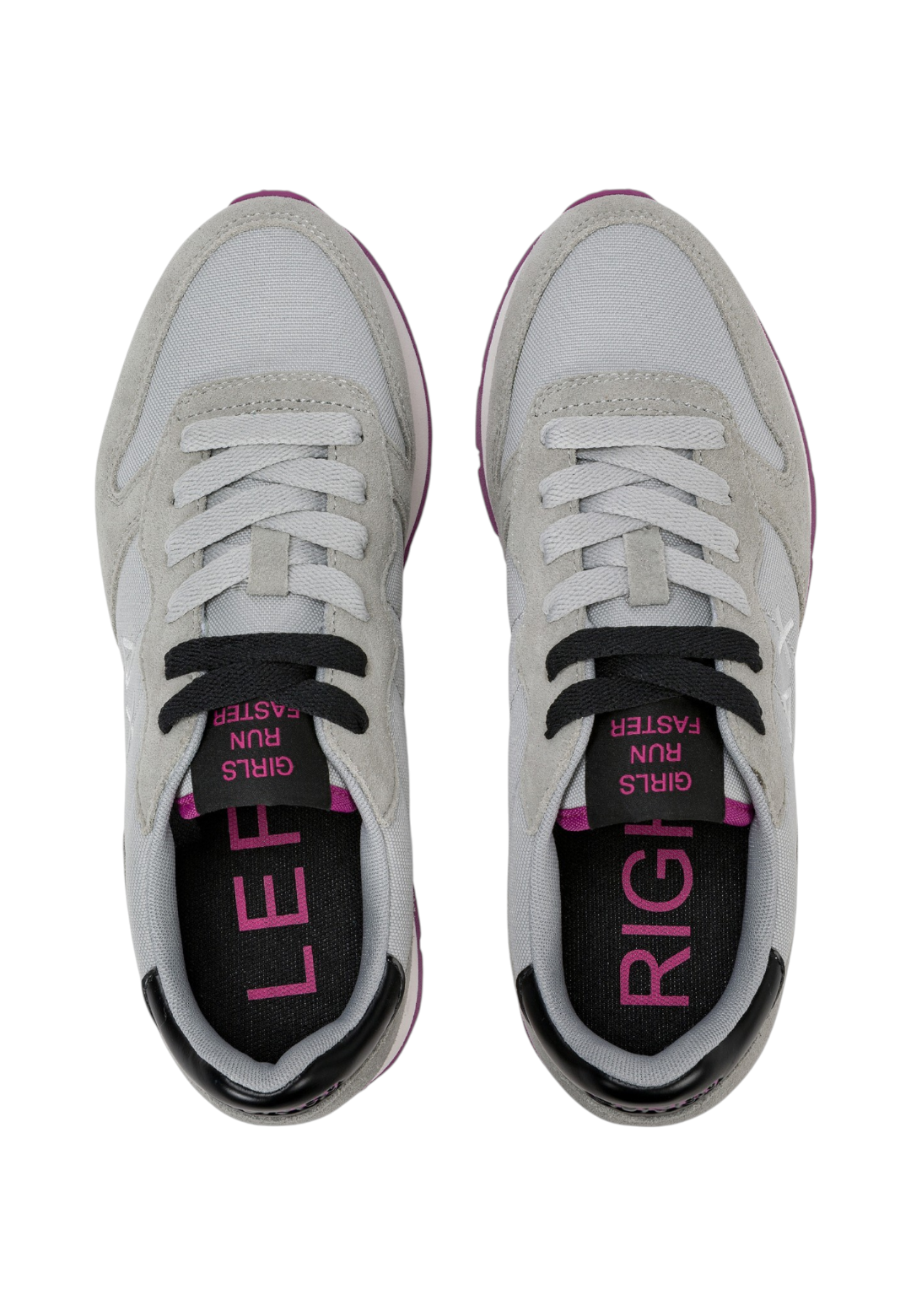 Sneakers Basse Donna Sun68 Stile Running, Nylon E Suede, Logo Ricamato Ally Solid Z46201