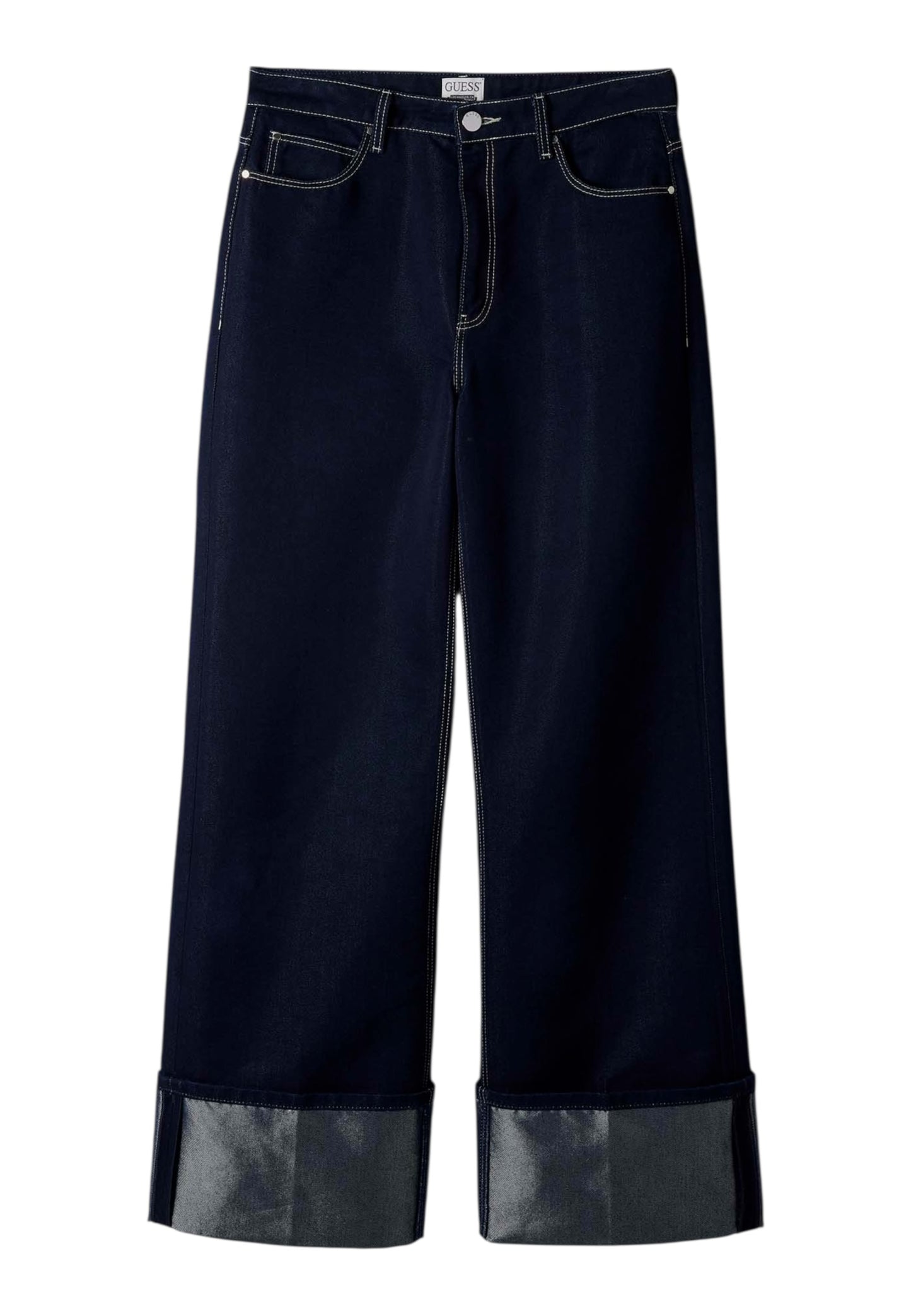 Jeans Wide Leg Donna Guess Risvoltati Roll Up Pant W6RA3GD6911