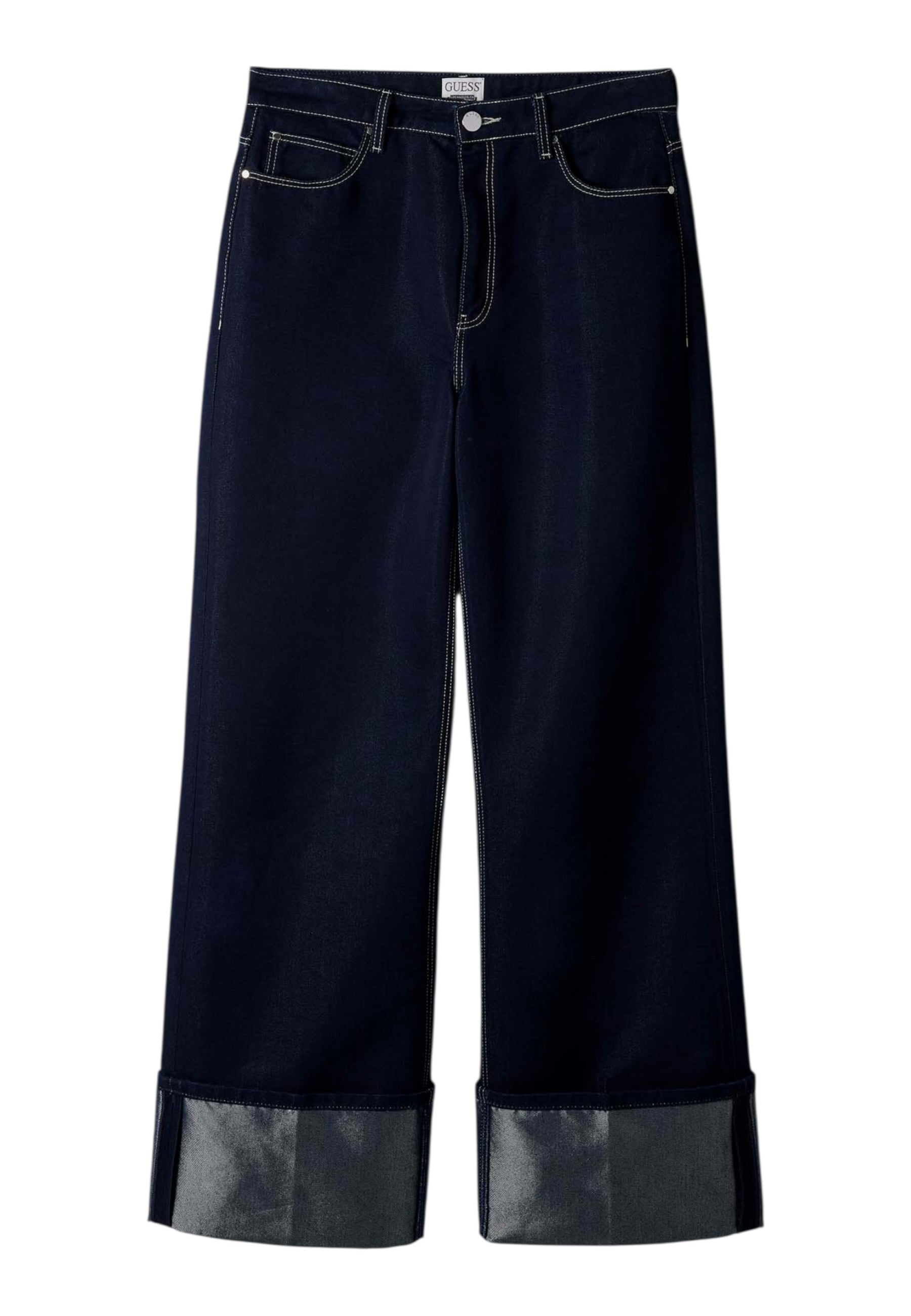 Jeans Wide Leg Donna Guess Risvoltati Roll Up Pant W6RA3GD6911