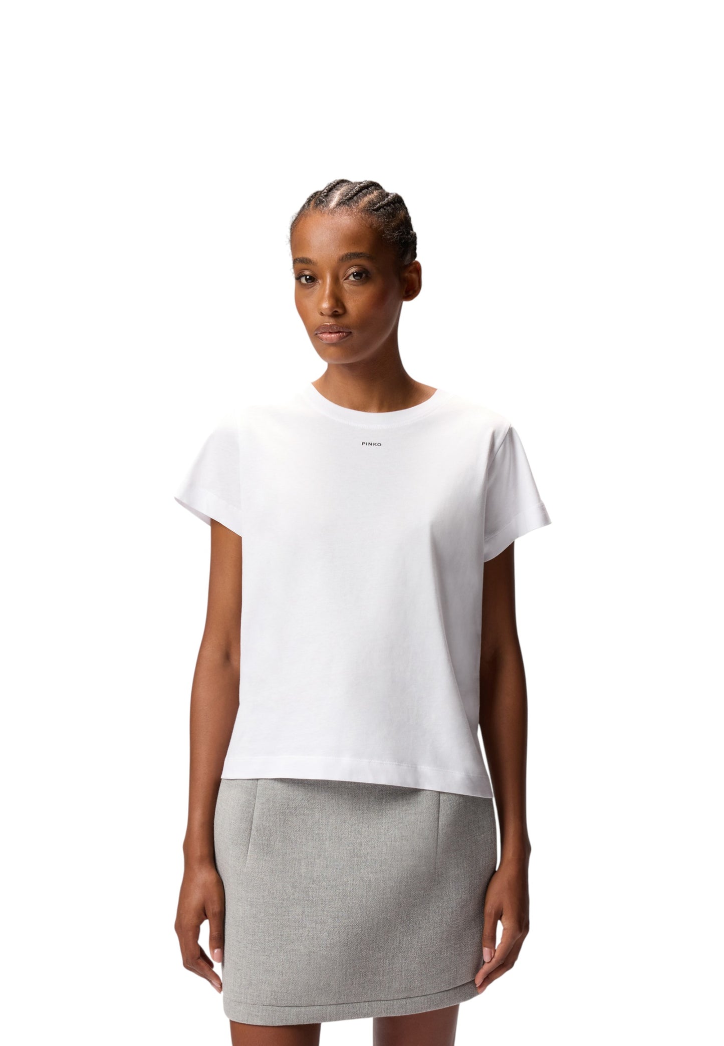 T-Shirt Manica Corta Donna Pinko Stampa Logo Basico 100373A2RE