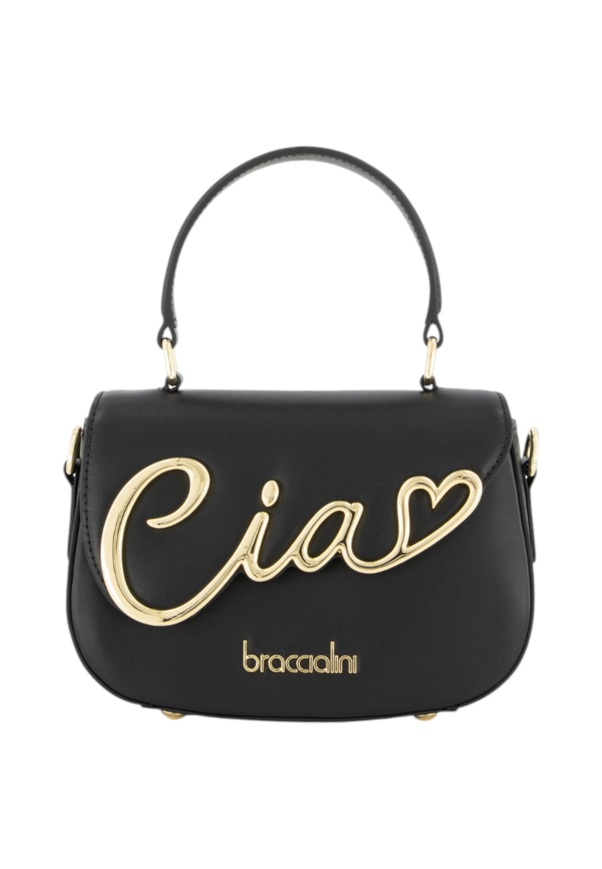 Borsa A Mano Donna Braccialini A Bauletto, Singolo con tracolla removibile e regolabile, Chiusura con clip, Due tasche interne, una con zip e una aperta, Accessorio Ciao in metallo, Dimensioni: 20 x 7.5 x 14 Cm Ciao B19340PP
