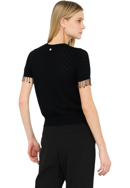T-Shirt Manica Corta Donna Liu Jo In Maglia  CF5005MS18F
