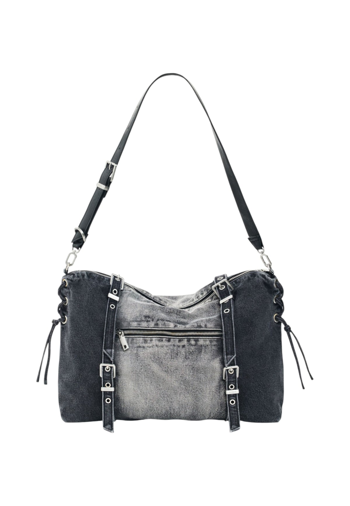 Borsa A Spalla Donna Desigual  Bag Half Logo Denim Lanuza 26WAXD06