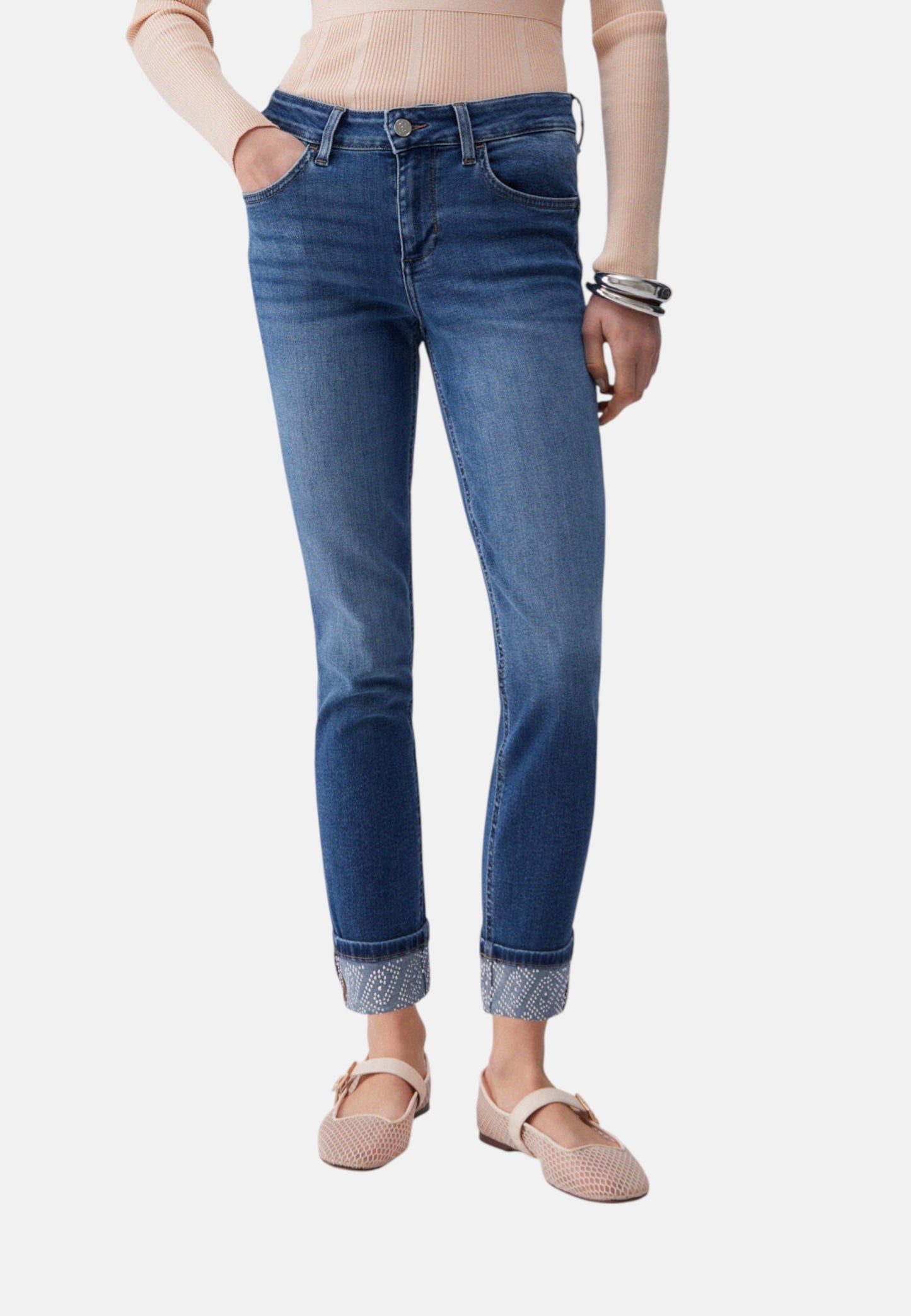 Jeans Skinny Fit Donna Liu Jo Con Strass Vita Regolare Monroe UA6006D0305