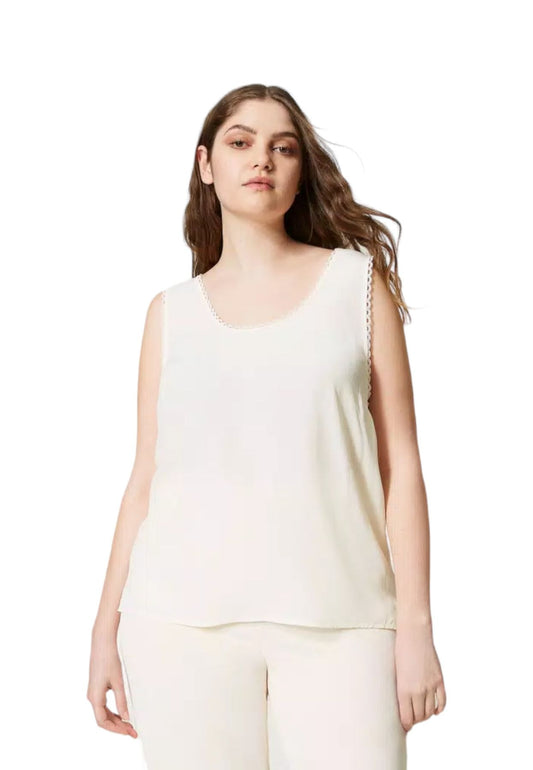 Canotta  Donna Twinset  In Crepe De Chine 231TP2453