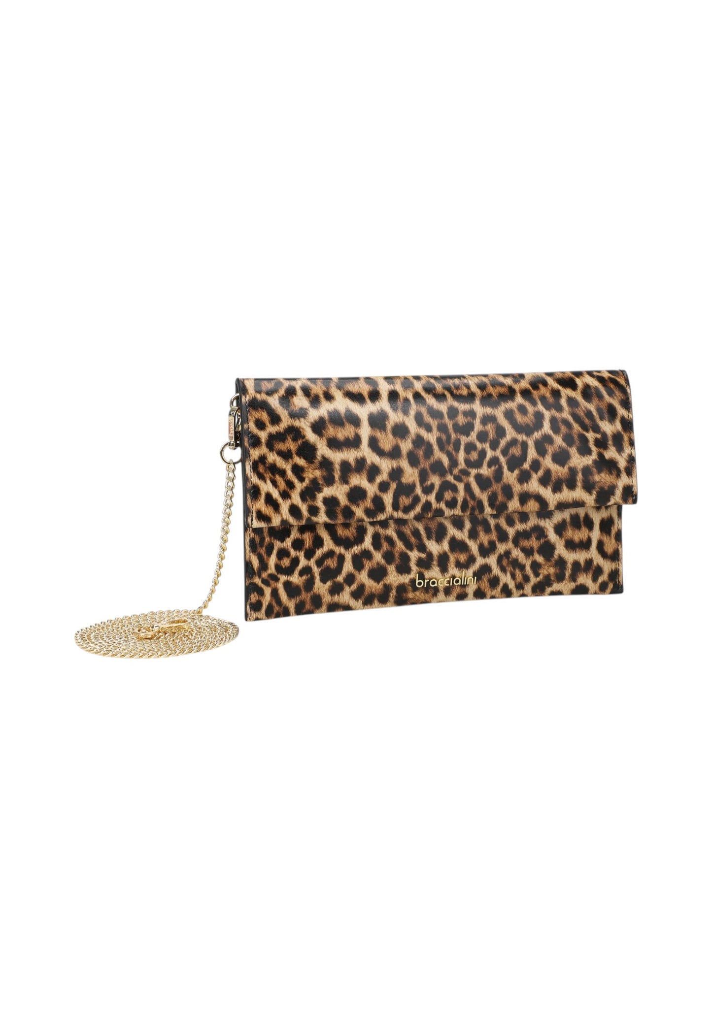 Borsa A Tracolla Donna Braccialini In Pelle Modello Bustina Con Stampa Leopard Dolly B19094PP