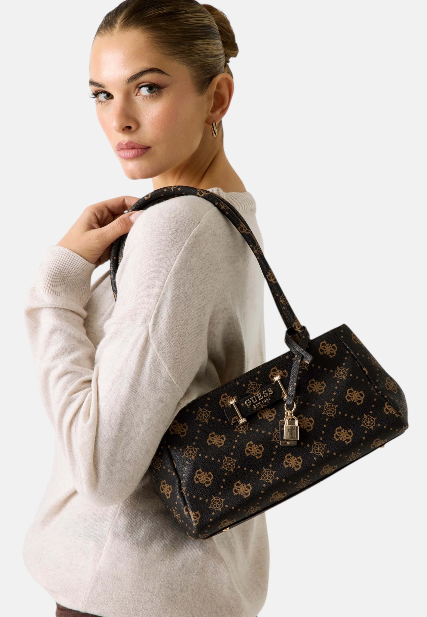 Borsa A Spalla Donna Guess Logo Grlfnd Shoulder Satchel Carrie Logo HWGP9898080