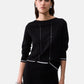 Maglia Scollo A Barca Donna Liu Jo Con Trecce E Strass  TF6189MS63L