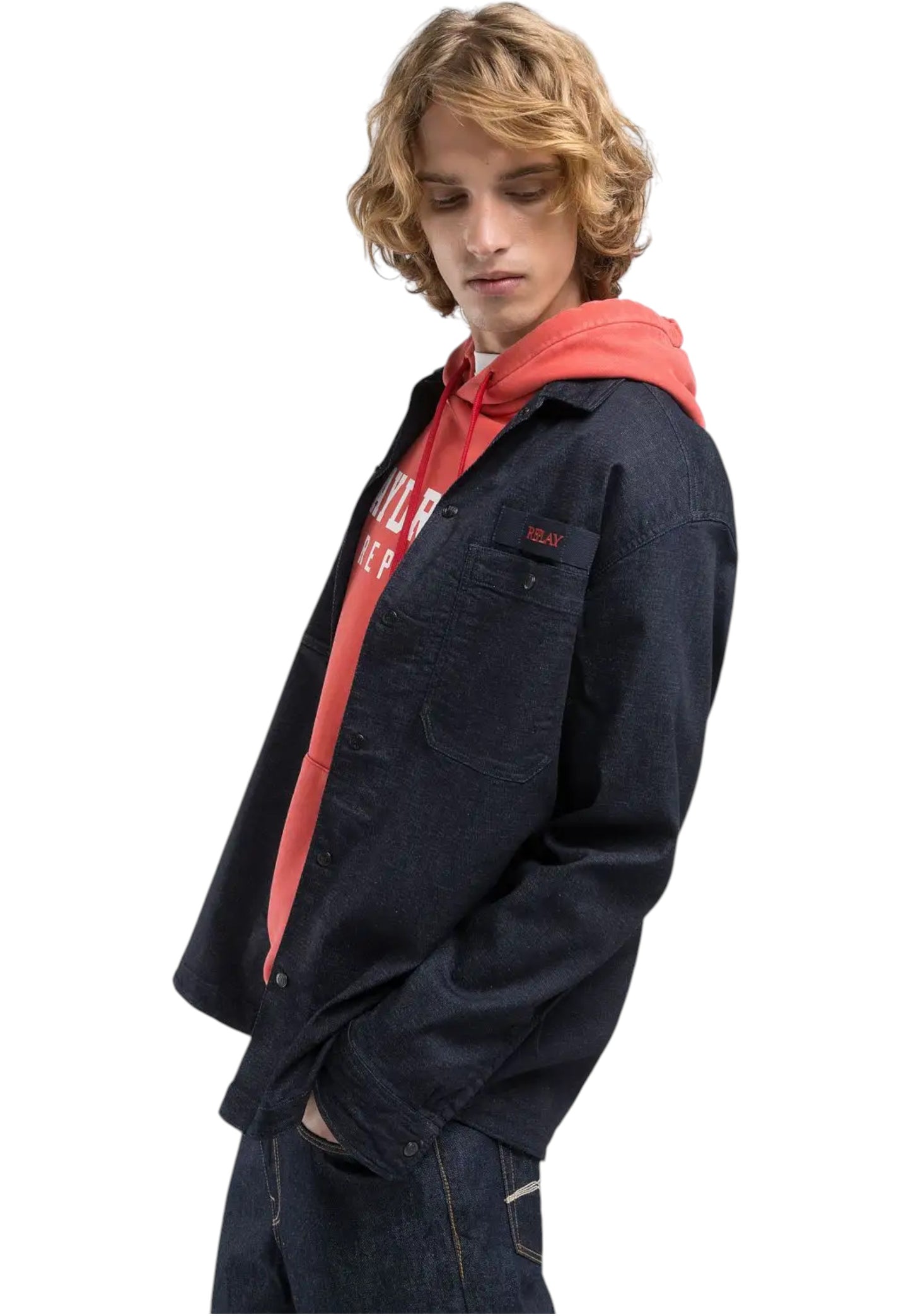 Camicia Manica lunga Uomo Replay In Jeans