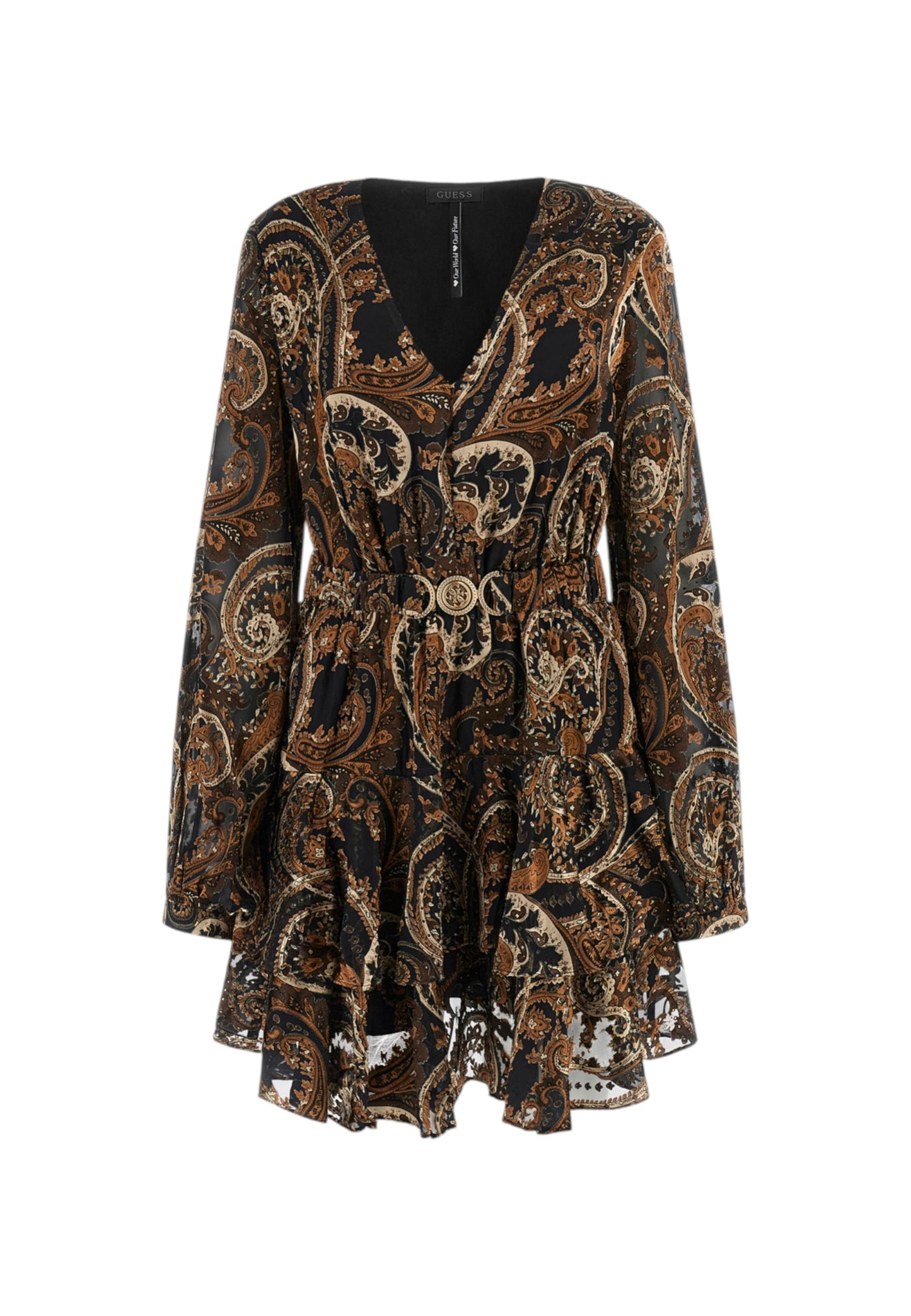 Vestito Corto Donna Guess Flare Clarisse W5BK53W2770