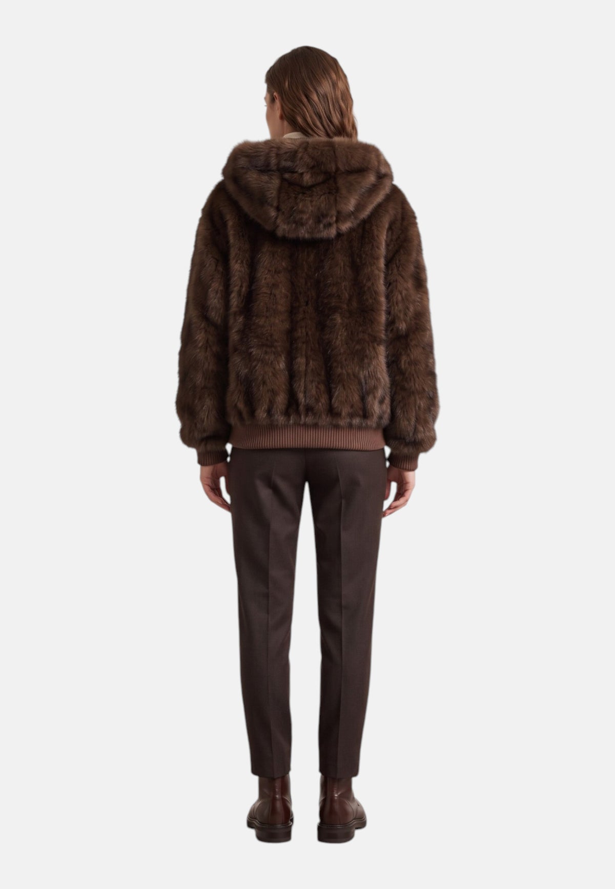 Giacca Invernale Donna Roy Roger's Effetto pelliccia sintetica, linea boxy, cappuccio, fodera in poliestere Boxy hoodie RND90446CT03XXXX