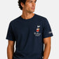 T-Shirt Manica Corta Uomo Mc2 Saint Barth Stampa E/O Ricamo Frontale Snoopy Weekend Dive Portofino POT0001