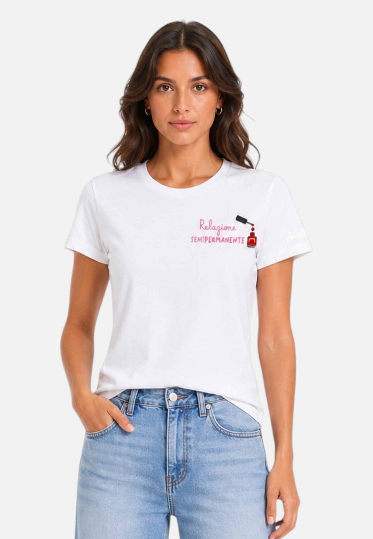 T-Shirt Manica Corta Donna Mc2 Saint Barth Relazione Semi Emb Emilie EMI0001