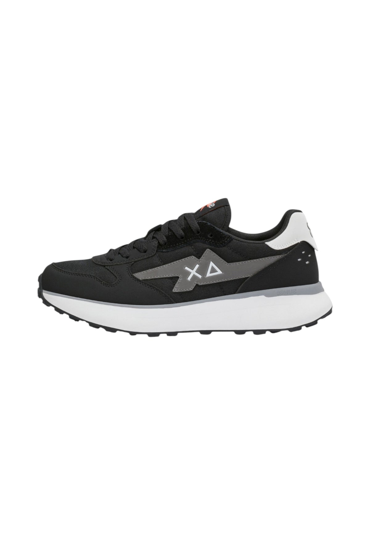 Sneakers Basse Uomo Sun68 Stile Running, Nylon E PU, Patch Fulmine Niki 4.0 Solid Z46133