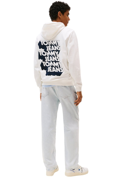 Felpa Con Cappuccio Uomo Tommy Jeans  Tjm Stack Back Logo DM0DM21625