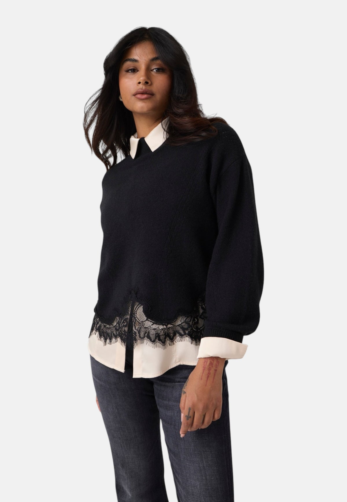 Maglione Collo Alto Donna Guess  Hayden Lace W6BR38Z1433