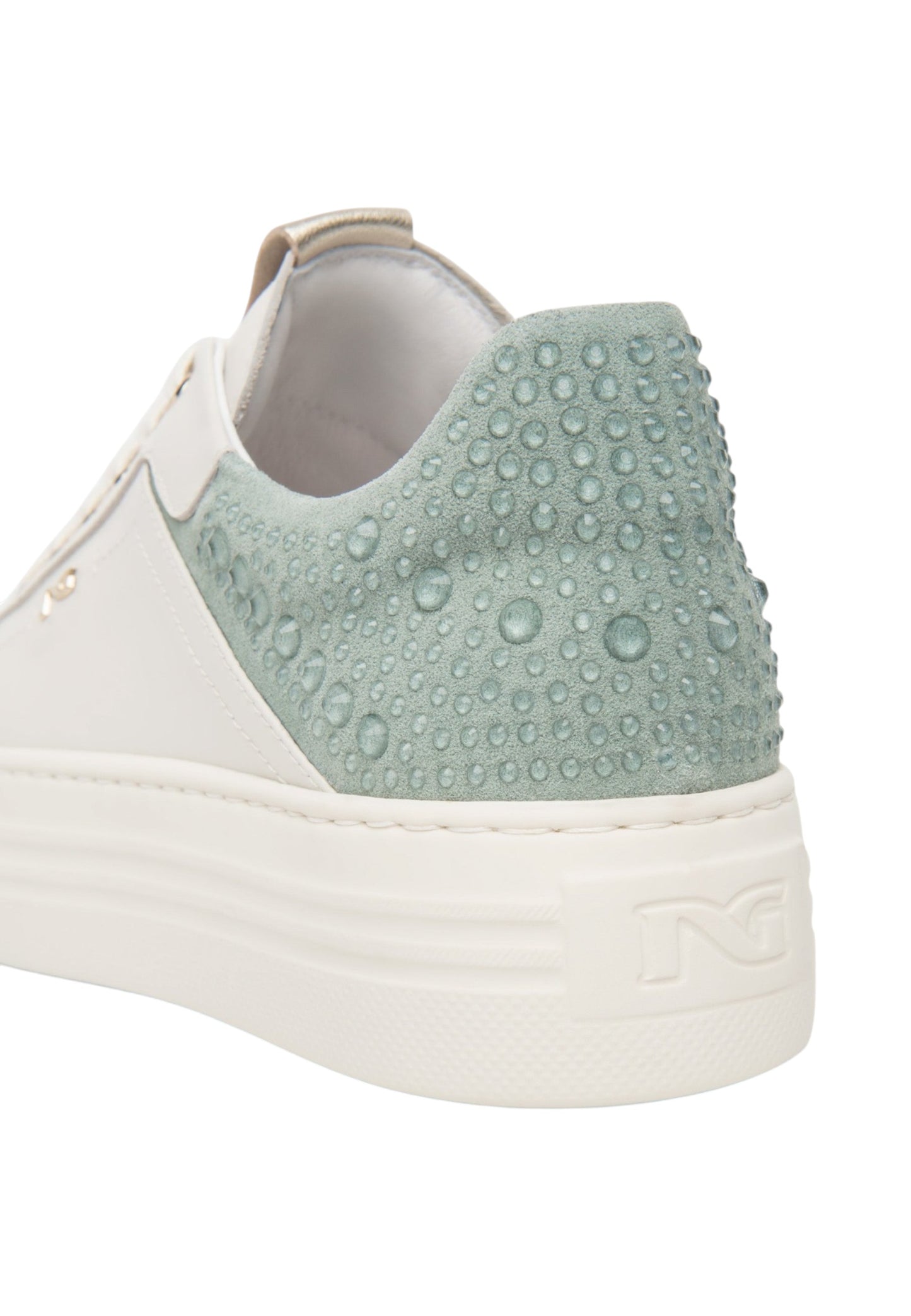 Sneakers Basse Donna Nero Giardini In Pelle Con Dettagli Posteriori Con Applicazioni  E615300D