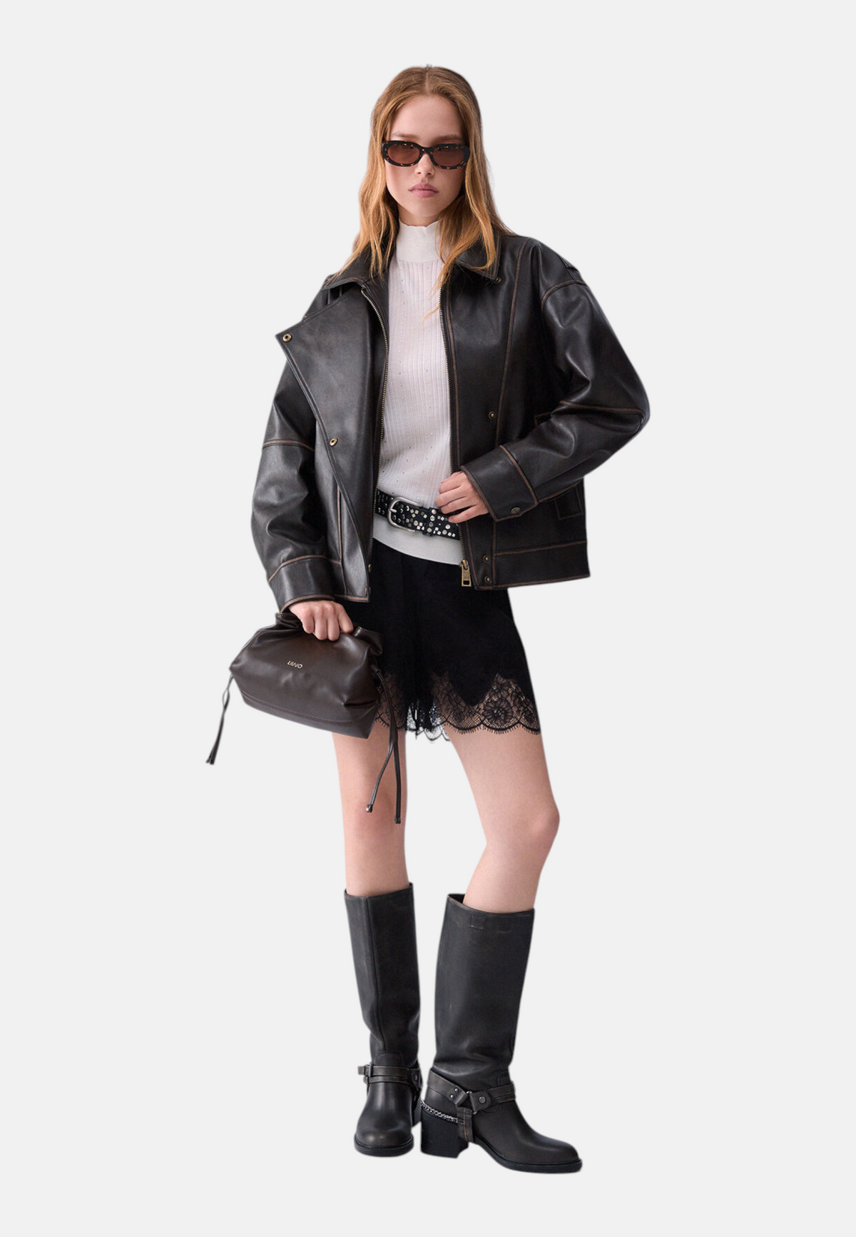Giacca In Pelle Sintetica Donna Liu Jo Bomber  WF6194E1106