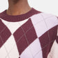Maglione A Girocollo Donna Guess Motivo argyle Gracie W6BR48Z1447