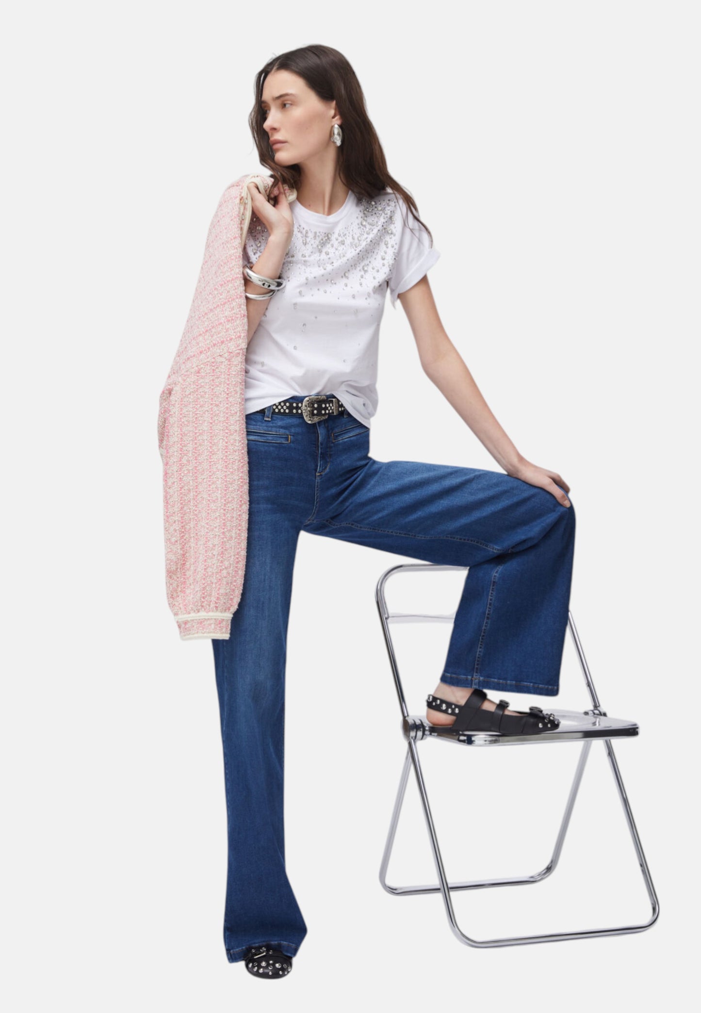 Jeans Flare Fit Donna Liu Jo Parfait Vita Alta Eco Line UA6069DS004