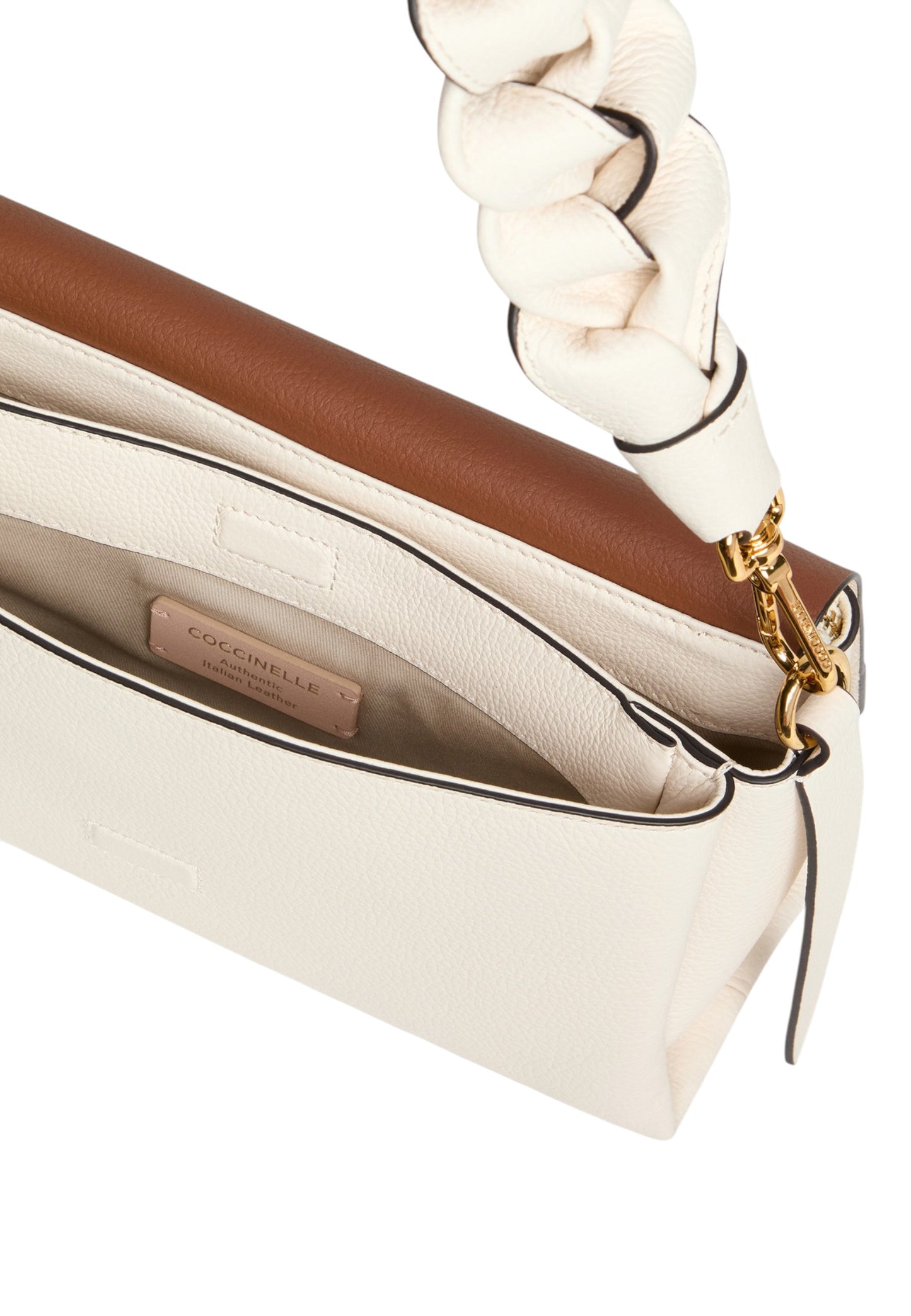 Borsa A Spalla Donna Coccinelle In Pelle Martellata Doppia Boheme Small E1M50120101