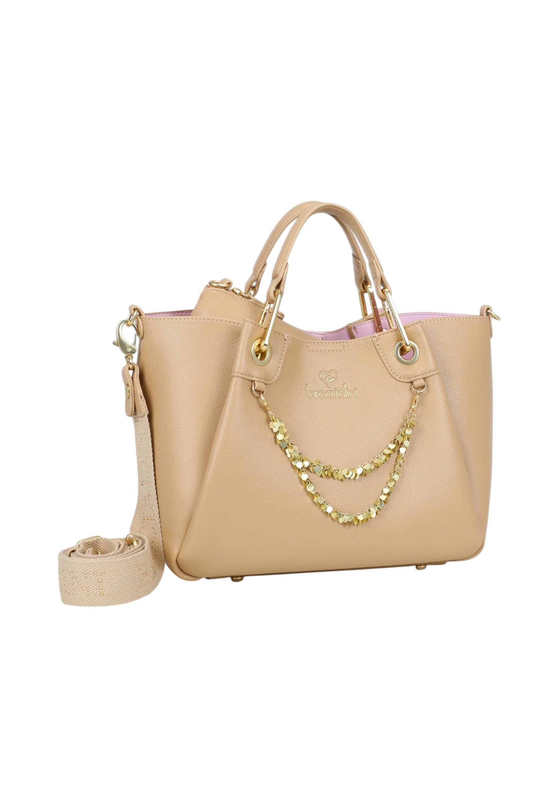 Borsa A Mano Donna Braccialini Medium Con Doppio Manico Con Tracolla Amy B18811YY